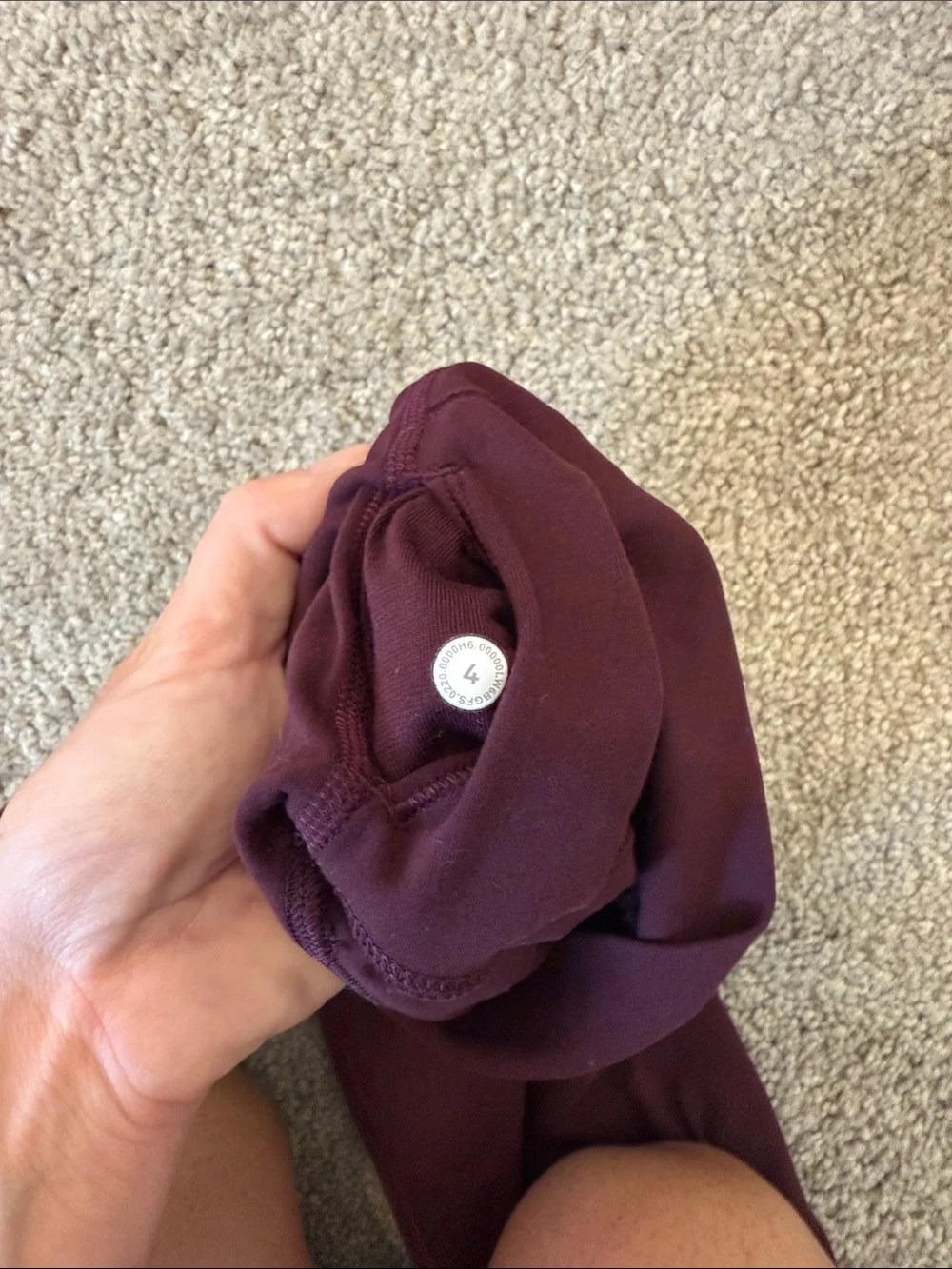 Lululemon Maroon Cropped Align Leggings